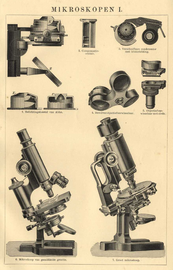 afbeelding van prent Mikroskopen I van Winkler Prins