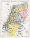 kaart Nederland in 1350