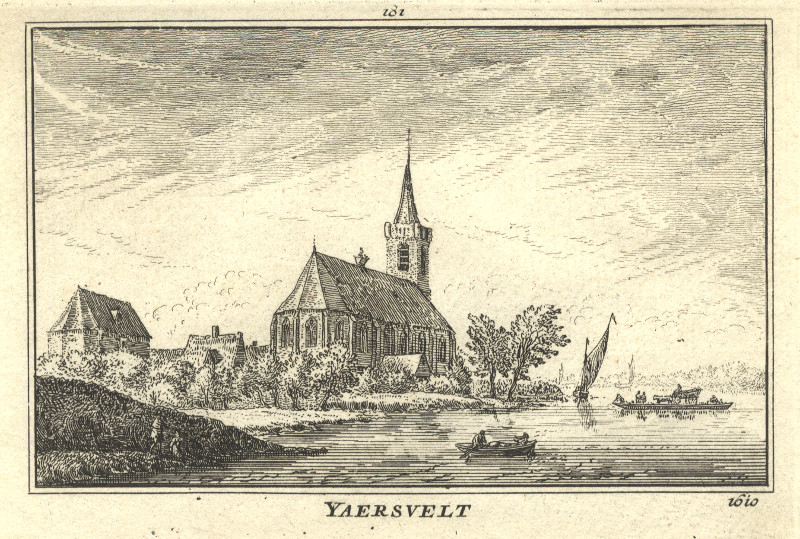 afbeelding van prent Yaersvelt 1610 van A. Rademaker (Jaarsveld)
