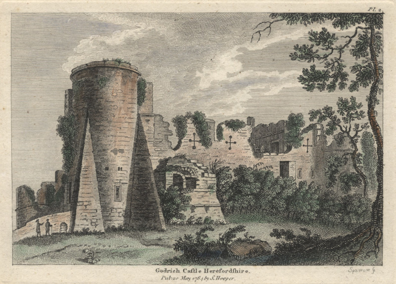 afbeelding van prent Godrich Castle Hereforshire van S. Turner Sparrow (Goodrich)
