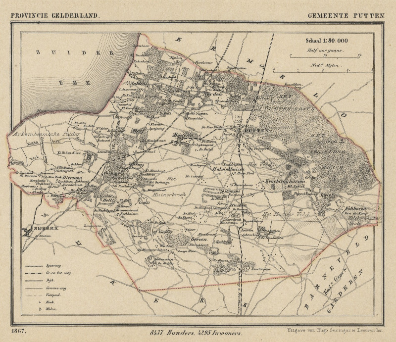 afbeelding van Kuyperkaart Putten van Kuyper (Kuijper) afbeelding van Kuyperkaart Putten van Kuyper (Kuijper)