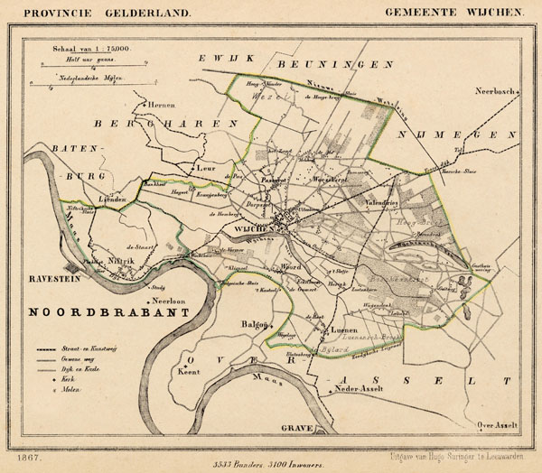 afbeelding van Kuyperkaart Wijchen van Kuyper (Kuijper) afbeelding van Kuyperkaart Wijchen van Kuyper (Kuijper)