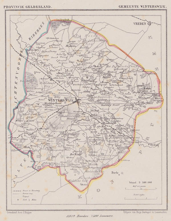 afbeelding van Kuyperkaart Winterswijk van Kuyper (Kuijper) afbeelding van Kuyperkaart Winterswijk van Kuyper (Kuijper)