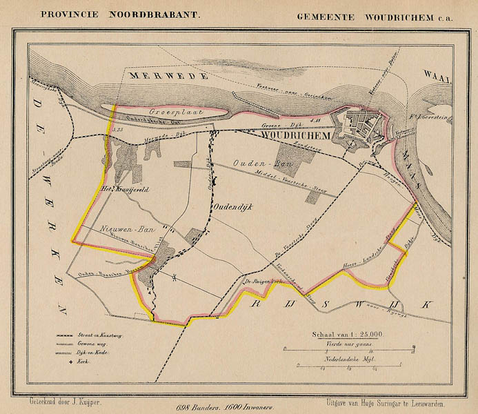 afbeelding van Kuyperkaart Gemeente Woudrichem c.a. van Kuyper (Kuijper)