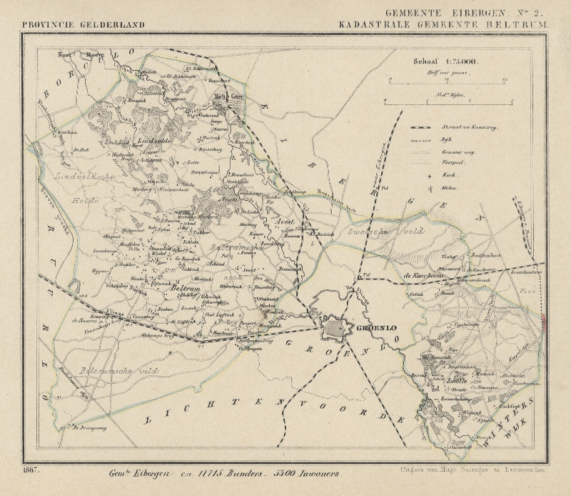 afbeelding van Kuyperkaart Eibergen (kad gem Beltrum) van Kuyper (Kuijper)