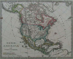 kaarten van Noord Amerika op atlasenkaart