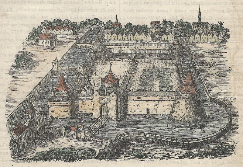 afbeelding van prent Het Kasteel Vredenburg te Utrecht van nn (Utrecht)