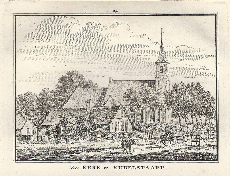 afbeelding van prent De kerk te Kudelstaart van H. Spilman (Kudelstaart)