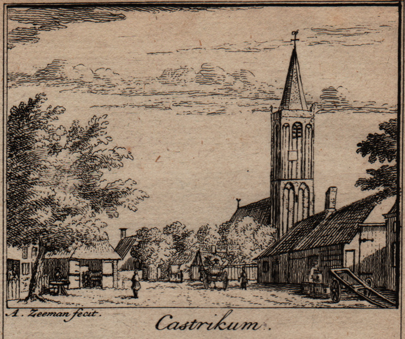 afbeelding van prent Castrikum van A. Zeeman (Castricum)