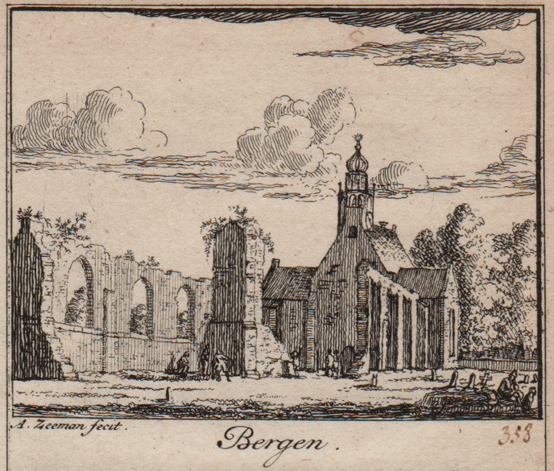 afbeelding van prent Bergen van A. Zeeman (Bergen)