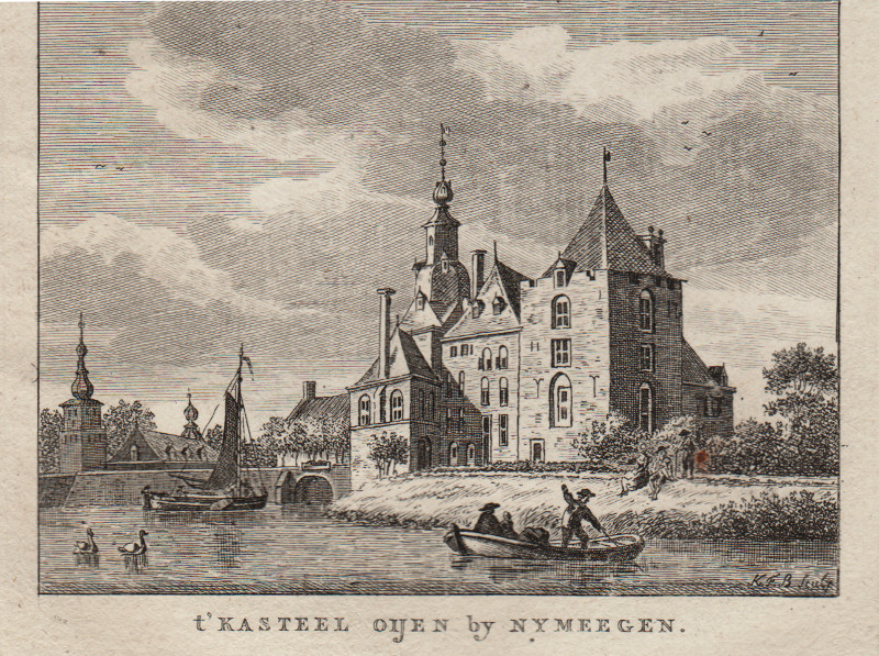 afbeelding van prent ´t Kasteel Oijen by Nymeegen van C.F. Bendorp, J. Bulthuis (Oijen)