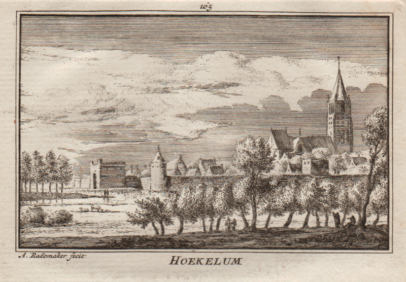 afbeelding van prent Hoekelum van A. Rademaker (Heukelum)