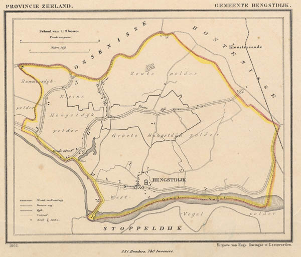 afbeelding van Kuyperkaart Gemeente Hengstdijk van J kuyper