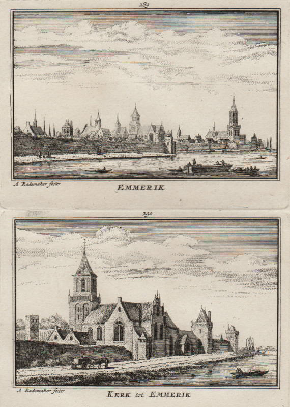 afbeelding van prent Emmerik; Kerk tot Emmerik van A. Rademaker (Emmerik)