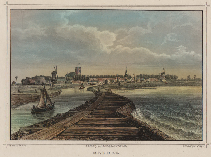 afbeelding van prent Elburg van Chr. Schuler, G. Heisinger (Elburg)