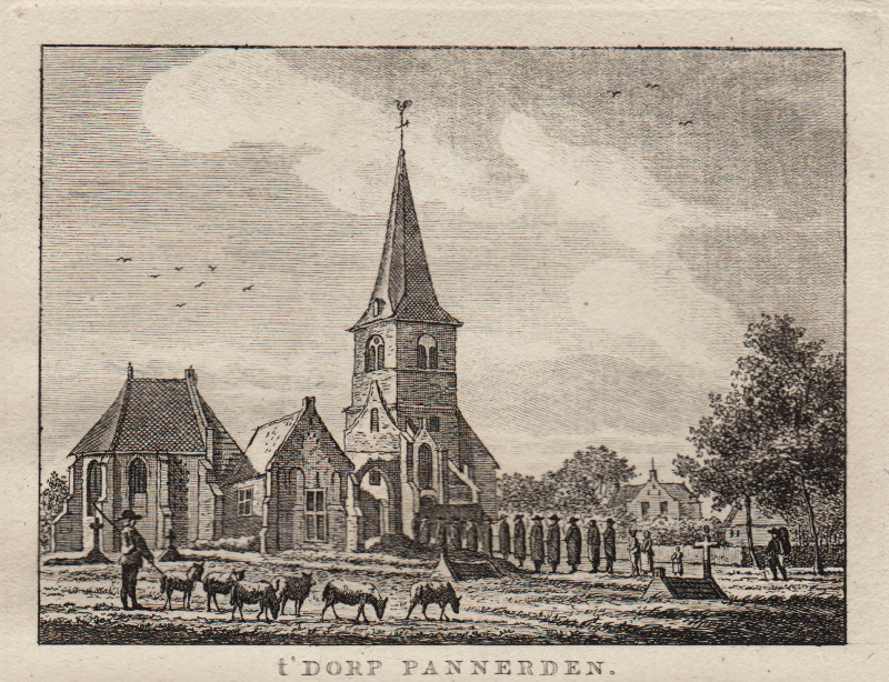 afbeelding van prent ´t Dorp Pannerden van C.F. Bendorp, J. Bulthuis (Pannerden)