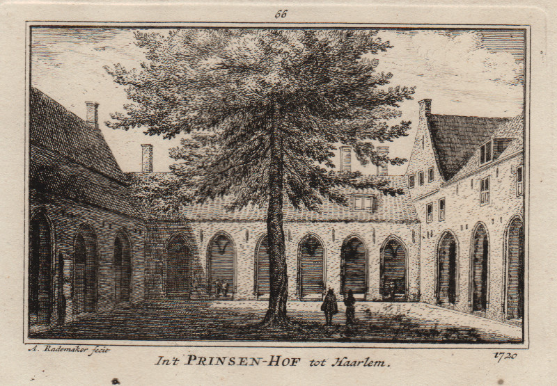 afbeelding van prent In ´t Prinsen-hof tot Haarlem 1720 van A. Rademaker (Haarlem)
