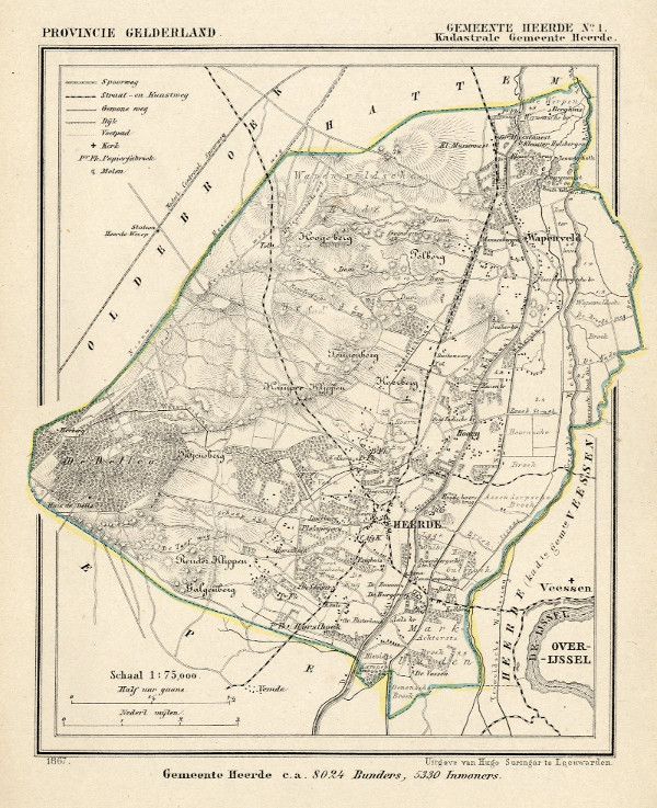 afbeelding van Kuyperkaart Heerde (Kad gem Heerde) van Kuyper (Kuijper)