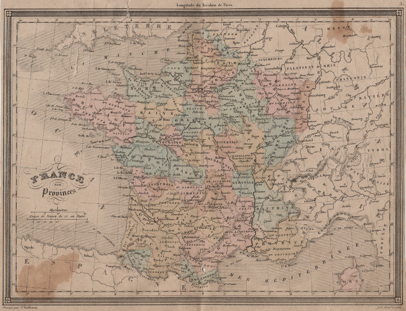 afbeelding van kaart France par Provinces van A. Vuillemin, Lale