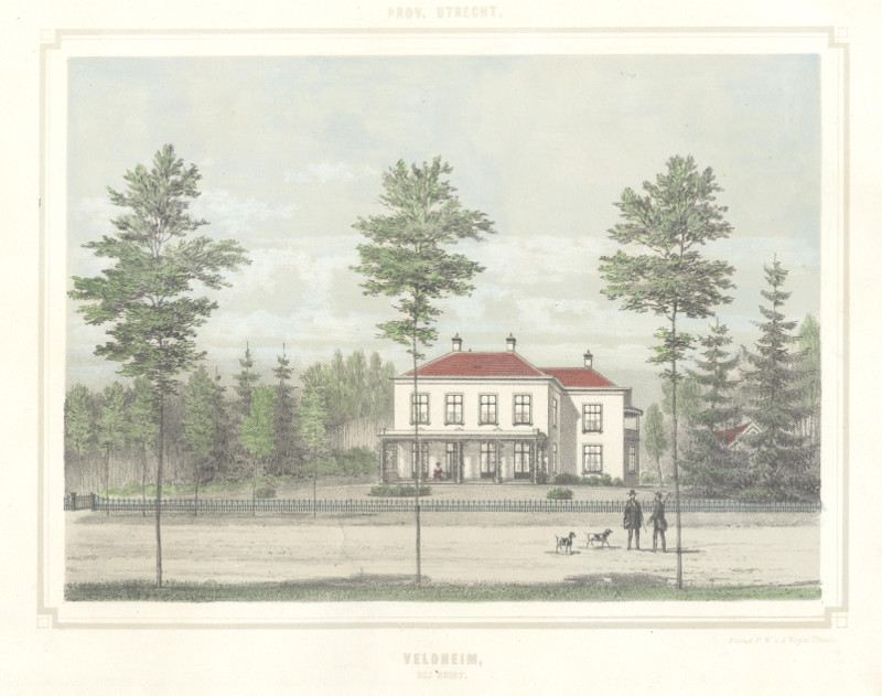 afbeelding van prent Veldheim, bij Zeist van P.W. v.d. Weijer (Zeist)