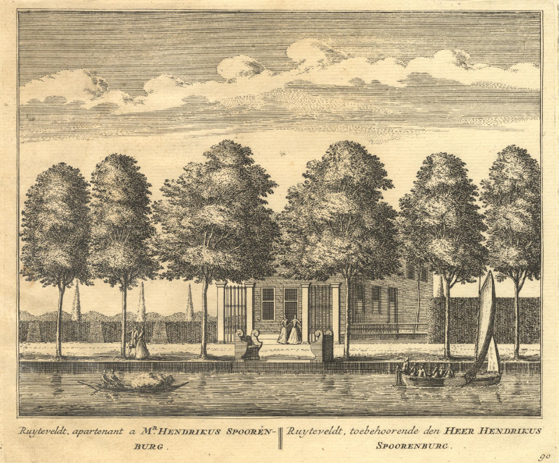 afbeelding van prent Ruyteveldt, toebehoorende den Heer Hendrikus Spoorenburg van A. Rademaker (Amsterdam)