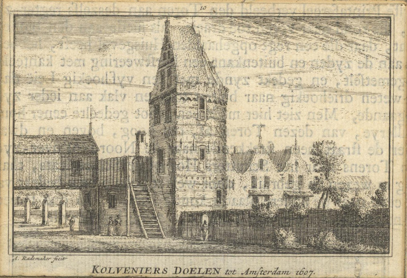 afbeelding van prent Kolveniers Doelen tot Amsterdam 1607 van A. Rademaker (Amsterdam)