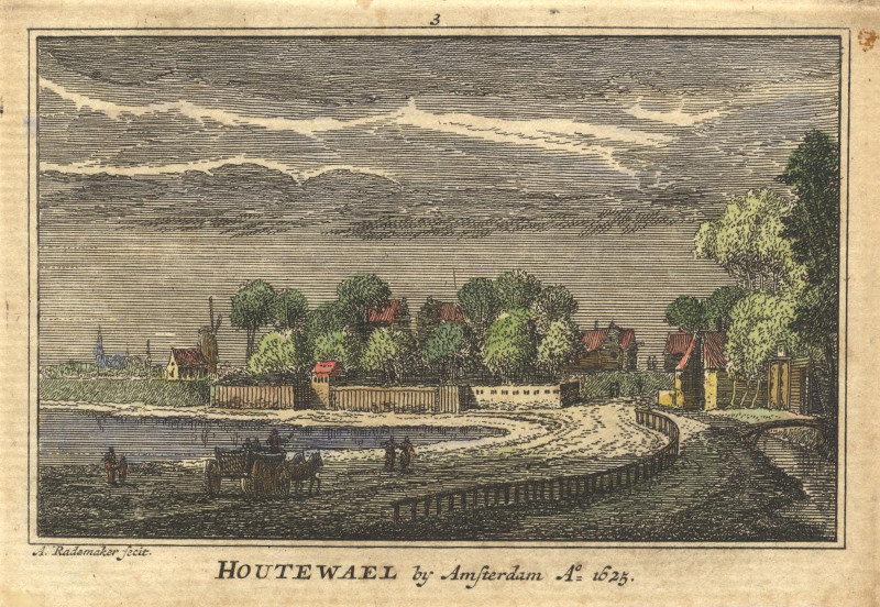 afbeelding van prent Houtewael by Amsterdam anno 1625 van A. Rademaker (Amsterdam)