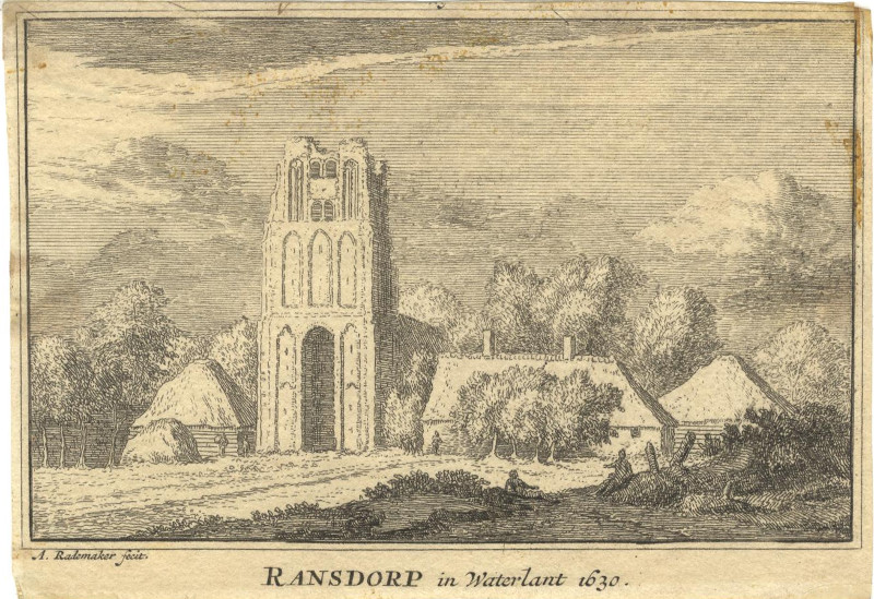 afbeelding van prent Ransdorp in Waterlant 1630 van A. Rademaker (Ransdorp)