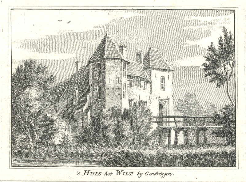 afbeelding van prent ´t Huis het Wilt by Gendringen van H. Spilman, J. de Beijer (Gendringen)