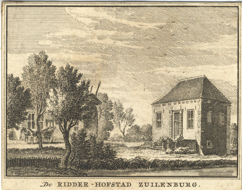 afbeelding van prent De Ridder-Hofstad Zuilenburg van H. Spilman (Langbroek)