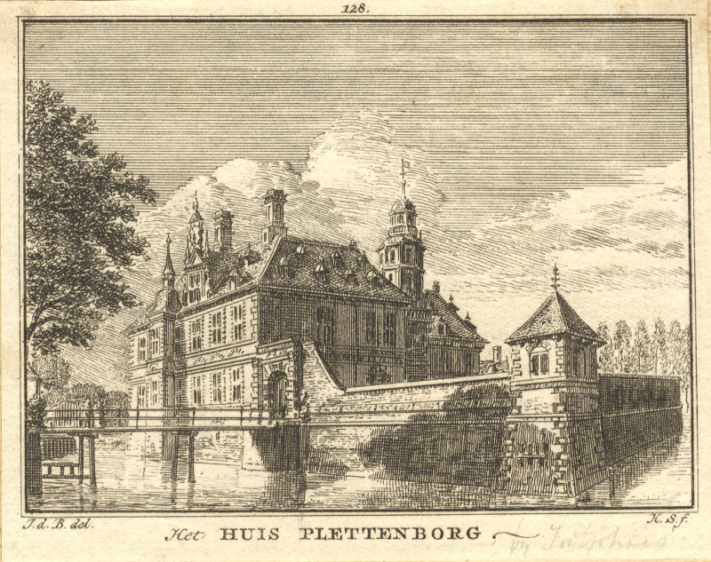 afbeelding van prent Het Huis Plettenborg van H. Spilman, J. de Beijer (Jutphaas)