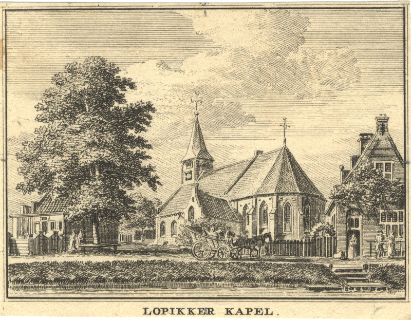 afbeelding van prent Lopikker Kapel van H. Spilman, J. de Beijer (Lopik)