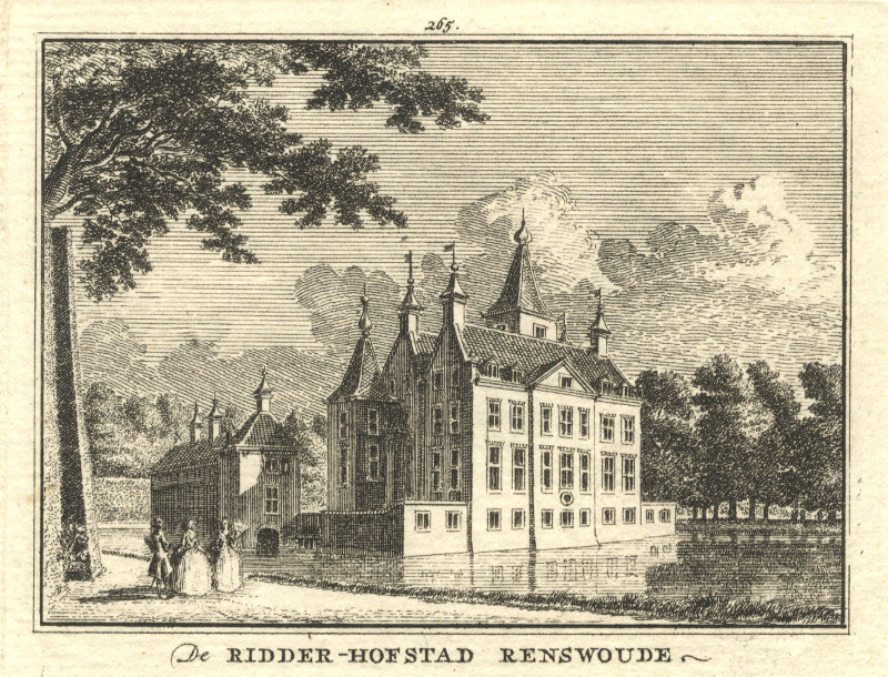afbeelding van prent De Ridder-Hofstad Renswoude van H. Spilman, J. de Beijer (Renswoude)