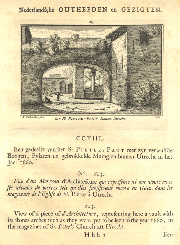 afbeelding van prent Int St. Pieter-Pant binnen Utrecht. 1660 van A. Rademaker (Utrecht)