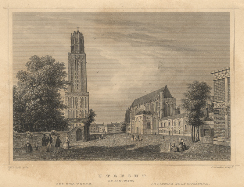 afbeelding van prent Utrecht. De Dom-Toren van W.J. Cooke, J. Umbach (Utrecht)