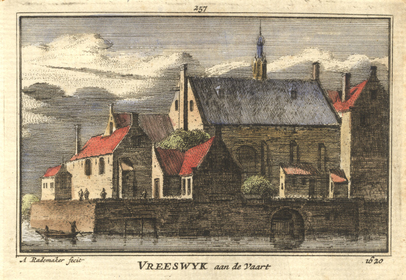 afbeelding van prent Vreeswyk aan de Vaart 1620 van A. Rademaker (Vreeswijk)