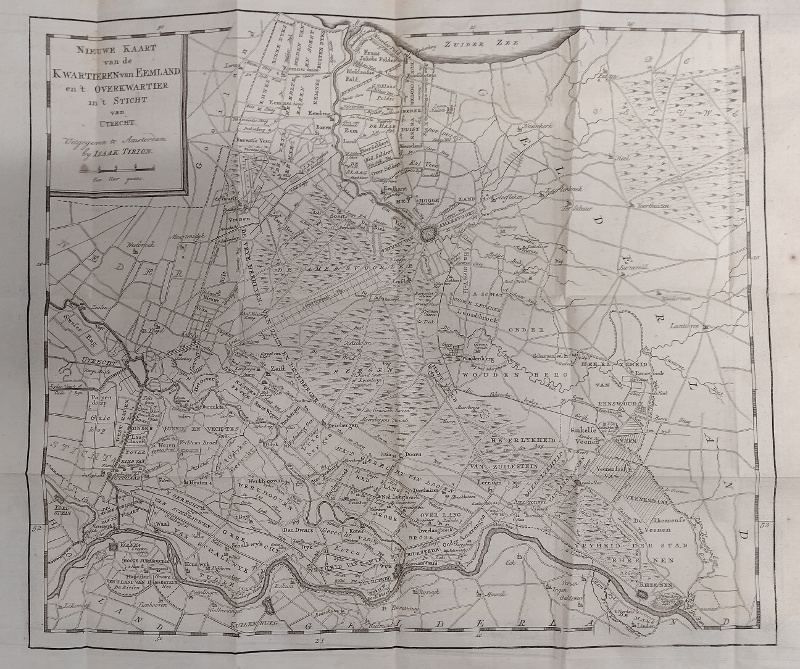 afbeelding van kaart Nieuwe kaart van de Kwartieren van Eemland en ´t Overkwartier in ´t Sticht van Utrecht van Isaak Tirion