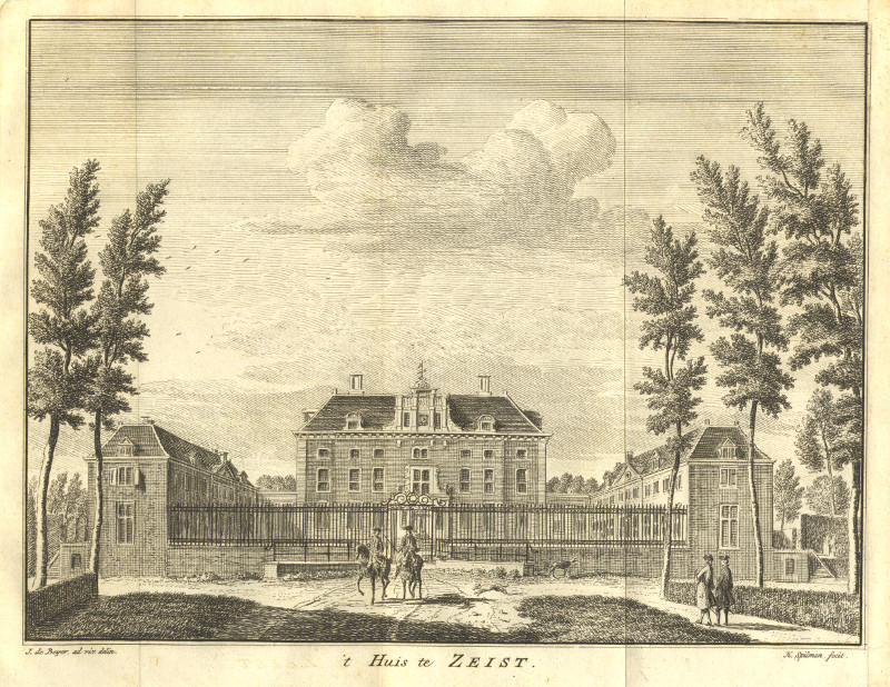 afbeelding van prent ´t Huis te Zeist van H. Spilman, J. de Beyer (Zeist)