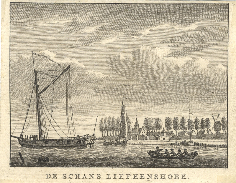 afbeelding van prent De Schans Liefkenshoek van C.F. Bendorp (Liefkenshoek)