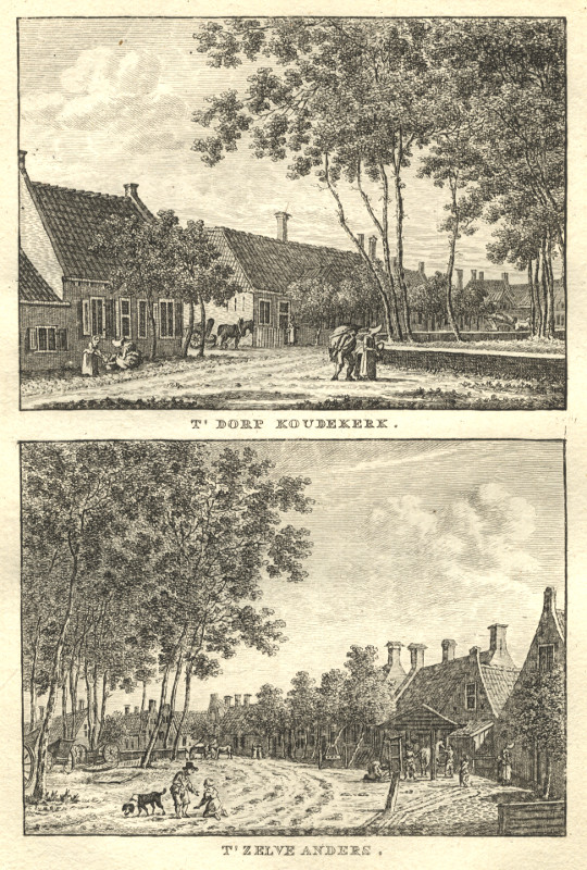 afbeelding van prent T´Dorp Koudekerk; T´Zelve Anders van C.F. Bendorp, J. Bulthuis (Koudekerke (Walcheren))