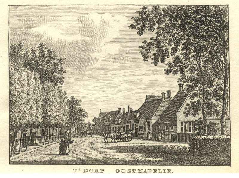 afbeelding van prent T´Dorp Oostkapelle van C.F. Bendorp, J. Bulthuis (Oostkapelle)