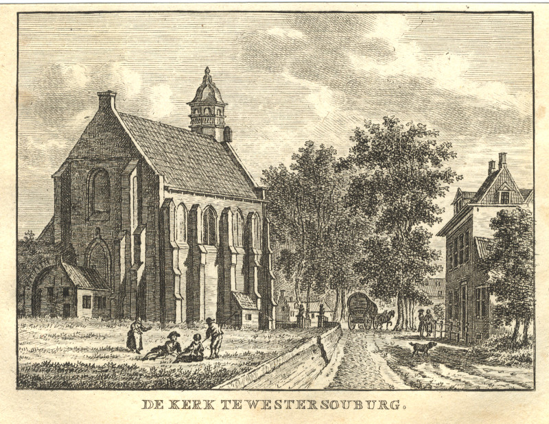 afbeelding van prent De Kerk te Westersouburg van C.F. Bendorp, J. Bulthuis (West-Souburg)