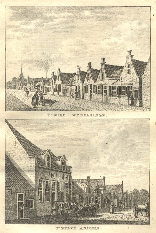 afbeelding van prent T´Dorp Wemeldinge; T´Zelve Anders van C.F. Bendorp, J. Bulthuis (Wemeldinge)