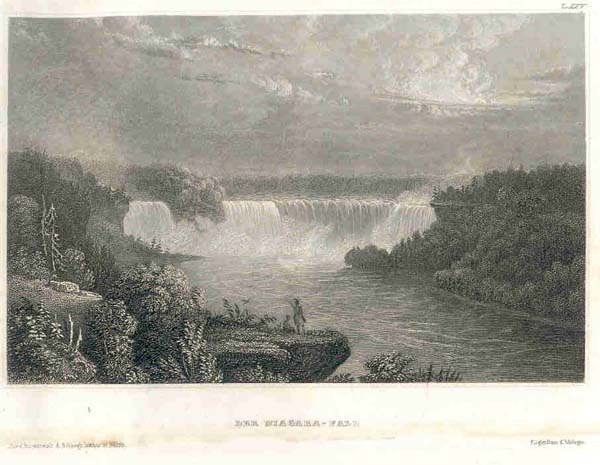 afbeelding van prent Der Niagara-Fall van nn (Niagara Falls)