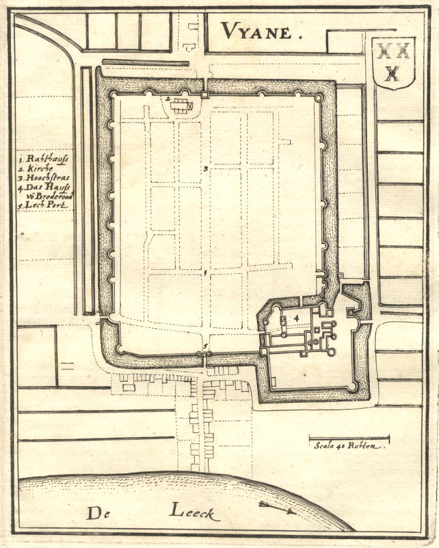 afbeelding van plattegrond Vyane van C. Merian (Vianen)