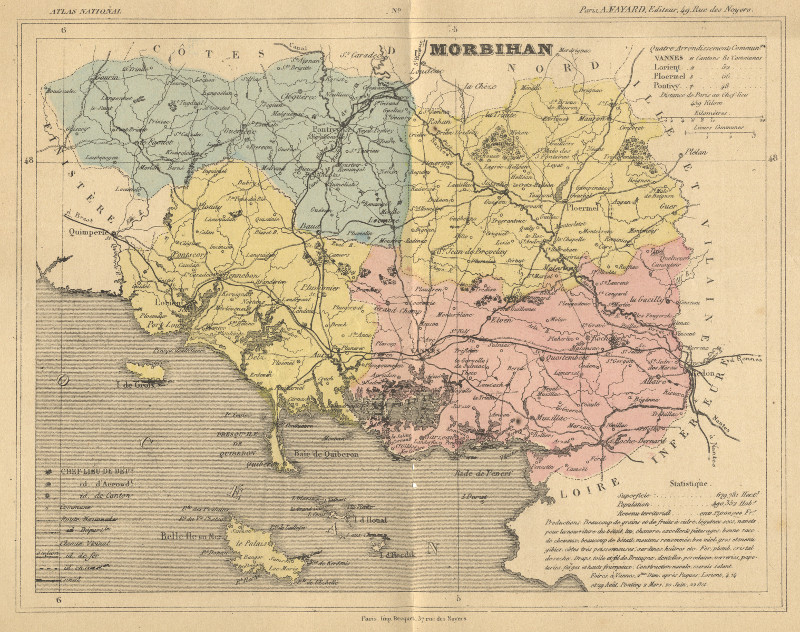 afbeelding van kaart Morbihan van A. Fayard