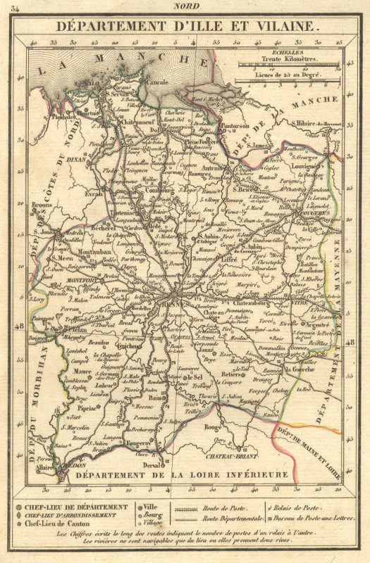 afbeelding van kaart Departement d´Ille et Vilaine van nn