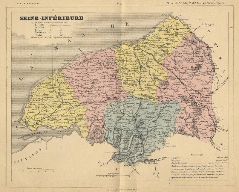 afbeelding van kaart Seine Inferieure van A. Fayard