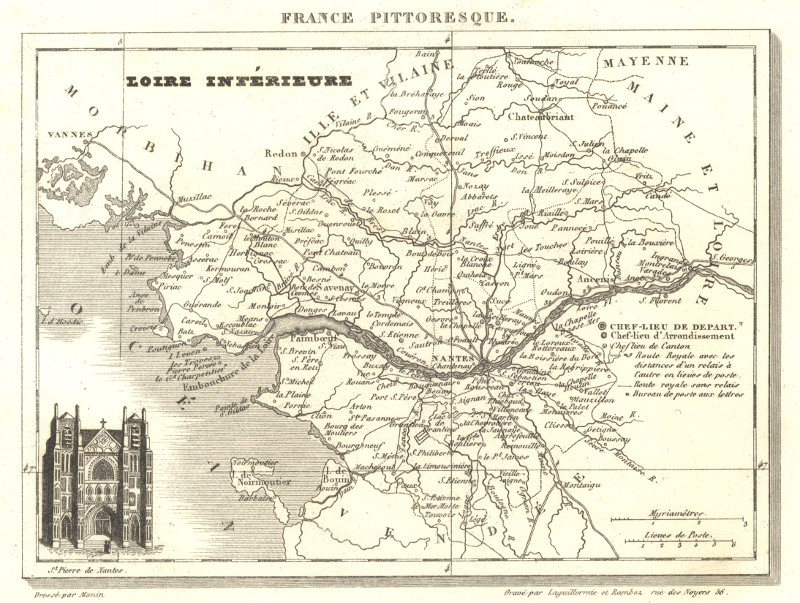 afbeelding van kaart Loire Inferieure van C.V. Monin