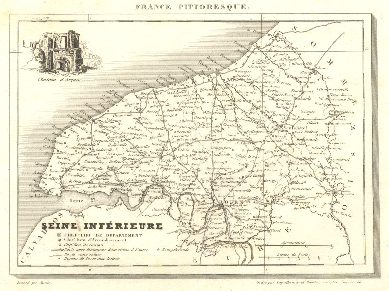 afbeelding van kaart Seine Inferieure van C.V. Monin